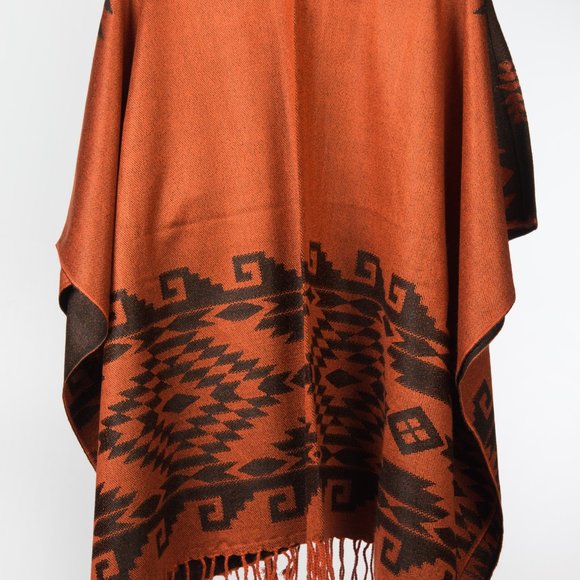 ANDEAN Alpaca PONCHO, Unisex, Artisanal Free Ship - Picture 6 of 12